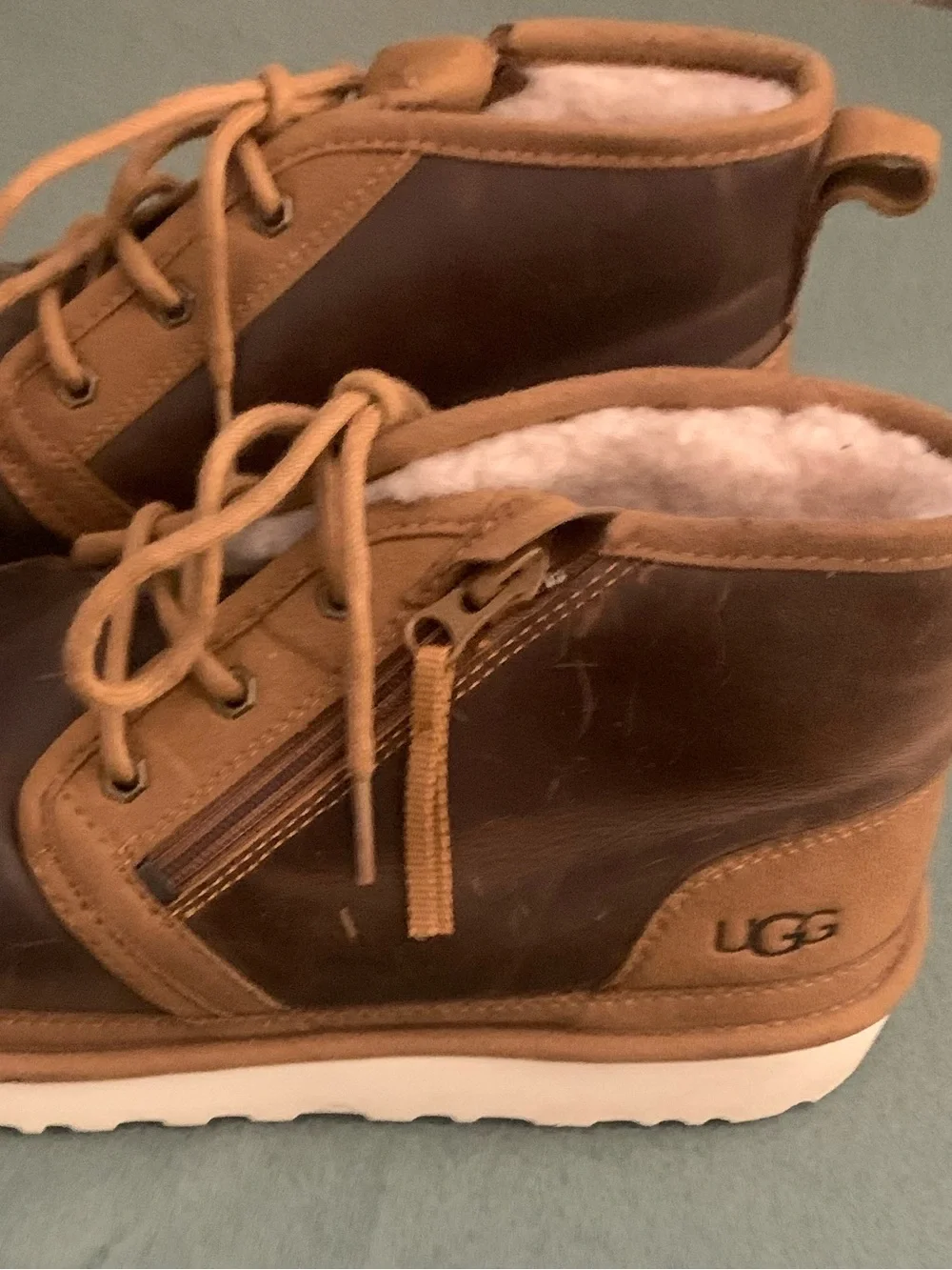 UGG Fleece Lined Leather Boots